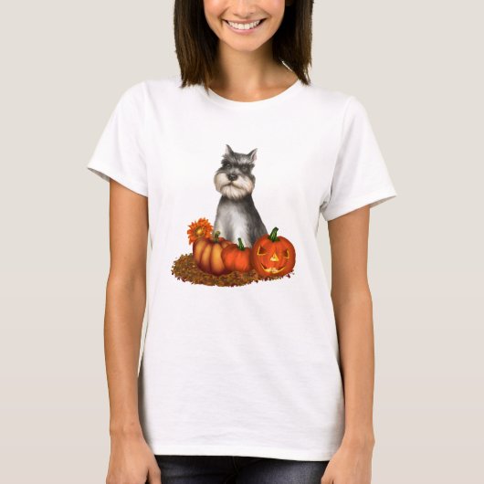 Halloween Schnauzer T-shirt (Voorkant)