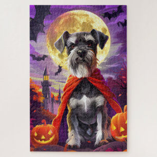 Halloween Schnauzer Vampier Pompoenen Griezelen Legpuzzel