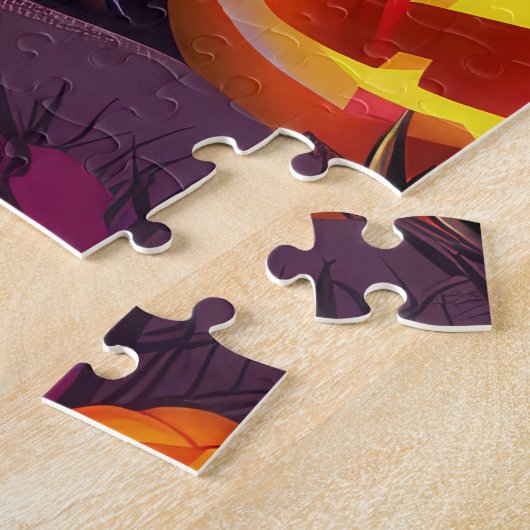 Halloween Schnauzer Vampire Pumpkins eng Legpuzzel (Zijkant)