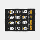 Halloween School Counselor Don't Ghost Your Feelin Fleece Deken (Voorkant (Horizontaal))