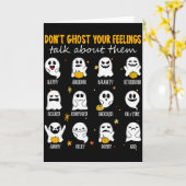 Halloween School Counselor Don't Ghost Your Feelin Kaart (Gele Bloem)