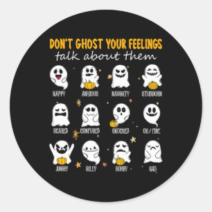 Halloween School Counselor Spook je gevoel niet Ronde Sticker