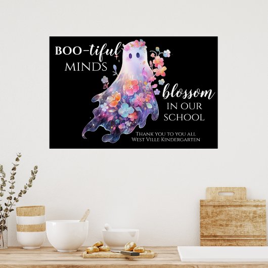 Halloween School personeel dank u horizontaal Poster (Keuken)