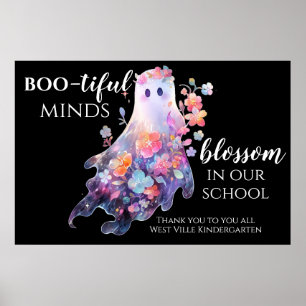 Halloween School personeel dank u horizontaal Poster