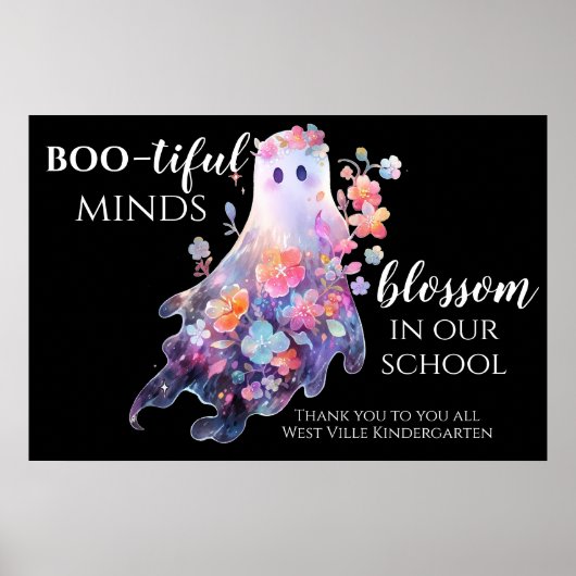 Halloween School personeel dank u horizontaal Poster (Voorkant)
