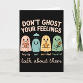 Halloween School Psychologist Shirt Dont Ghost You Kaart (Voorkant)