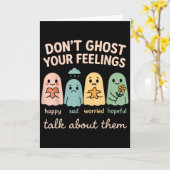 Halloween School Psychologist Shirt Dont Ghost You Kaart (Gele Bloem)