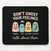 Halloween School Psychologist Shirt Dont Ghost You Muismat (Voorkant)