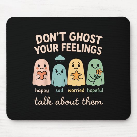 Halloween School Psychologist Shirt Dont Ghost You Muismat (Voorkant)