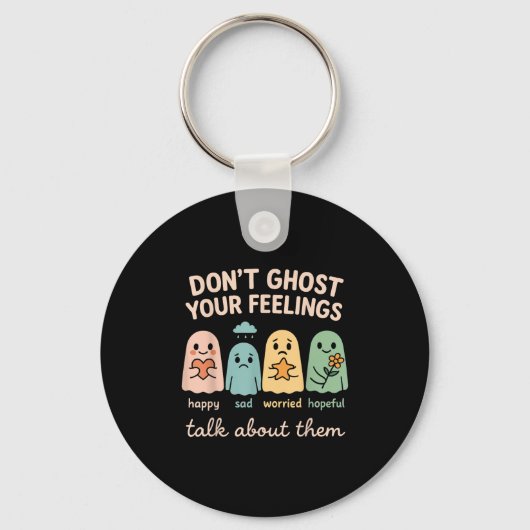 Halloween School Psychologist Shirt Dont Ghost You Sleutelhanger (Voorkant)