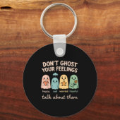 Halloween School Psychologist Shirt Dont Ghost You Sleutelhanger (Voorkant)