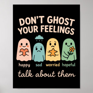 Halloween School Psycholoog Shirt Doe Niet Geesten Poster