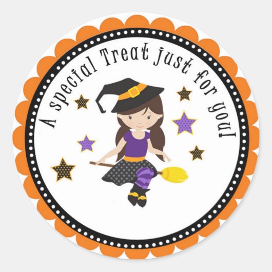 Halloween School Treat Party Gift Label Stickers (Voorkant)