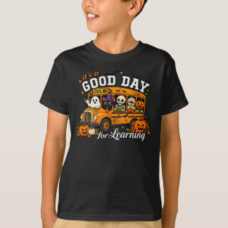 Halloween Schoolbus Het is een goede dag om te ler T-shirt