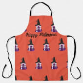 Halloween Schort Sinaasappel met Gnome Witches (Voorkant)