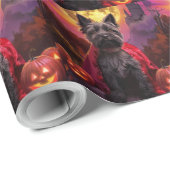 Halloween Schotse Terrier Vampire Pumpkins eng Cadeaupapier (Rol Hoek)