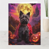 Halloween Schotse Terrier Vampire Pumpkins eng Kaart (Voorkant)
