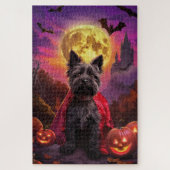 Halloween Schotse Terrier Vampire Pumpkins eng Legpuzzel (Verticaal)