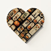 Halloween Schraper Labels Herfst Notitieboek (Achterkant)