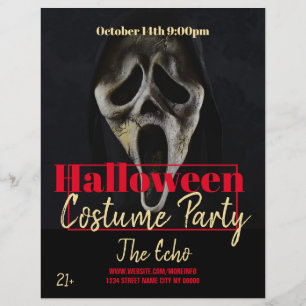 Halloween Schreeuw Horror Kostuum Feest Event Flye Flyer