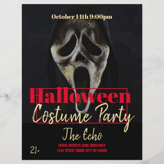 Halloween Schreeuw Horror Kostuum Feest Event Flye Flyer (Voorkant)