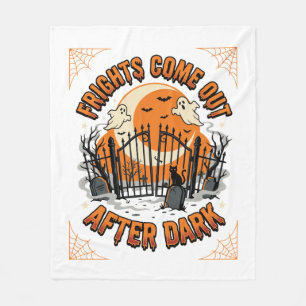 Halloween-schrik na zonsondergang fleece deken