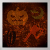 Halloween-schrik op griezelige achtergrond poster (Voorkant)