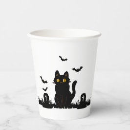 Halloween Schwarze Katze Pappbecher Papieren Bekers