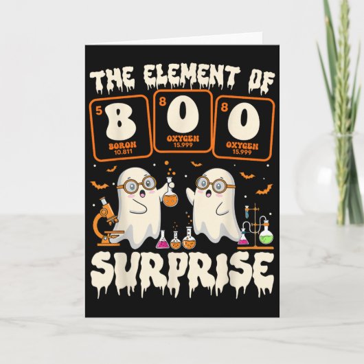 Halloween Science Geest Docent Het Element Van Ver Kaart (Voorkant)