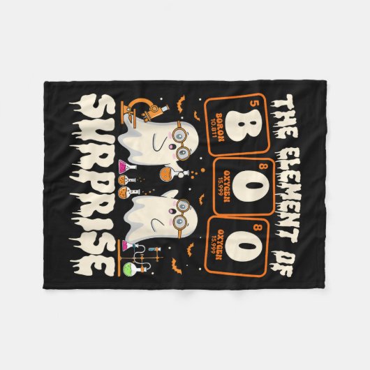 Halloween Science Ghost Teacher The Element Of Sur Fleece Deken (Voorkant (Horizontaal))