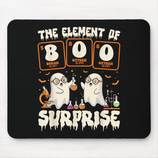 Halloween Science Ghost Teacher The Element Of Sur Muismat (Voorkant)