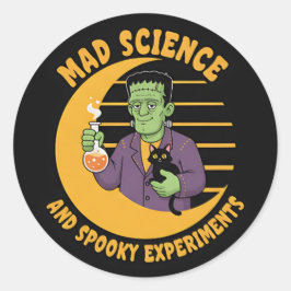 Halloween Science Sticker met Schattigee Frankenst