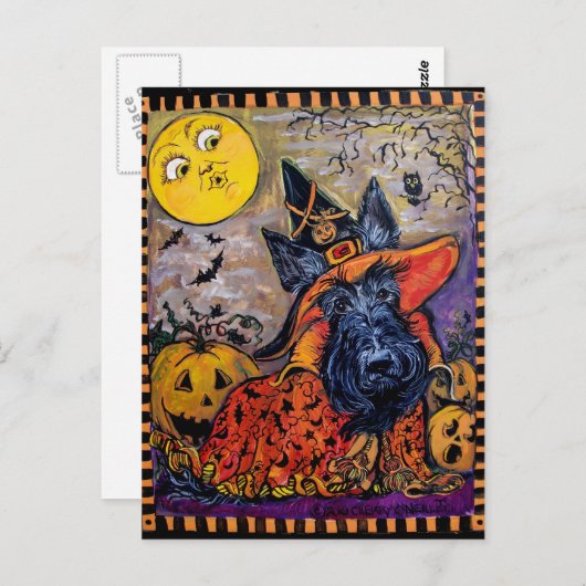 Halloween Scottie Briefkaart (Voorkant / Achterkant)