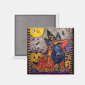 Halloween Scottie Magneet (Voorkant / Achterkant)