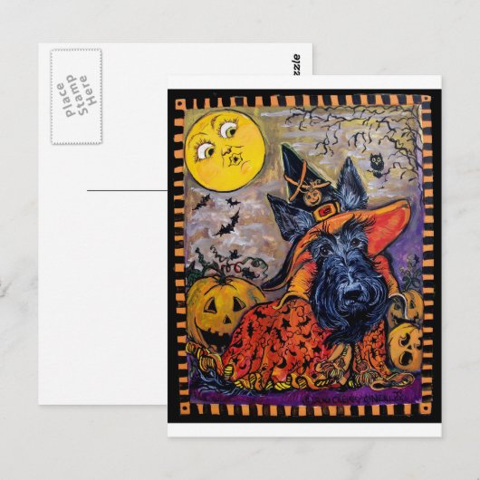 Halloween Scottish Terrier Briefkaart (Voorkant / Achterkant)