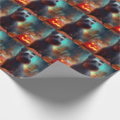 Halloween Scottish Terrier met pomkins Scary Cadeaupapier (Hoek)