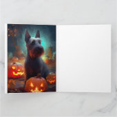 Halloween Scottish Terrier met pomkins Scary Kaart (Binnen)