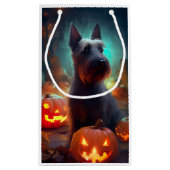 Halloween Scottish Terrier met pomkins Scary Klein Cadeauzakje (Achterkant)