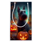 Halloween Scottish Terrier met pomkins Scary Klein Cadeauzakje (Voorkant)