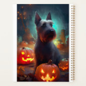 Halloween Scottish Terrier met pomkins Scary Planner (Achterkant)