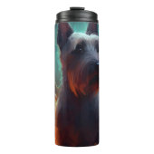 Halloween Scottish Terrier met pomkins Scary Thermosbeker (Voorkant)