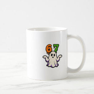 Halloween Scp 67 Schattig Geest Meme Zes Zeven Kos Koffiemok
