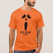 Halloween Scream face Boo Crew 2025 group party T-shirt (Voorkant)
