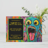 Halloween Scream-O-Rama Party Kaart (Staand voorkant)