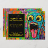 Halloween Scream-O-Rama Party Kaart (Voorkant / Achterkant)