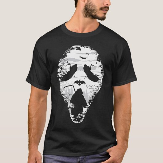 Halloween Scream of Death Grim Reapers Form Ghostl T-shirt (Voorkant)