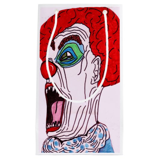 HALLOWEEN SCREAMING CLOWN treat tas Klein Cadeauzakje (Voorkant)