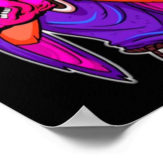 Halloween Screaming Ghost Halloween Scary Monster Poster (Hoek)