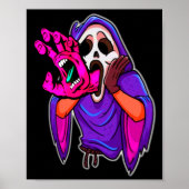 Halloween Screaming Ghost Halloween Scary Monster Poster (Voorkant)