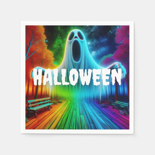 Halloween Screaming Ghost Servet (Voorkant)